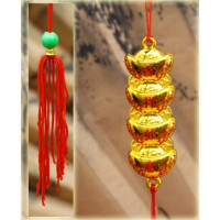 Подвеска Фен Шуй пластик с кисточкой Четыре чаши изобилия