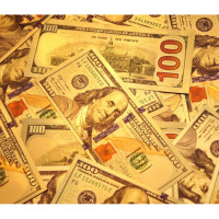 Денежная пластина "100 Долларов" пластик