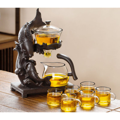 Сервиз Ленивый чай + 6 чашек Карпы 350мл.