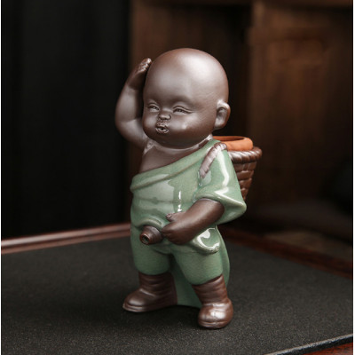 Чайная игрушка Писающий мальчик Зеленый