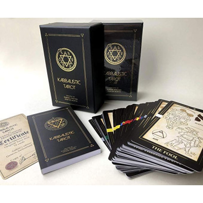 Каббалистическое таро Kabbalistic tarot Tarotmania (Чёрные с золотым тиснением)