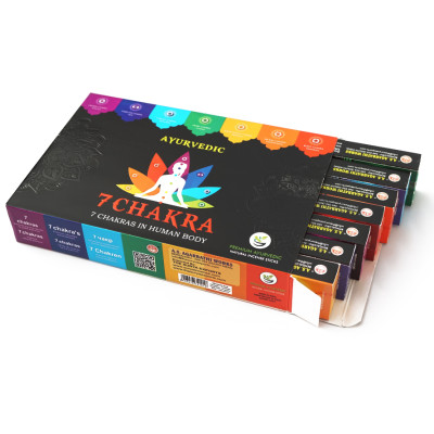 AYURVEDIC 7 CHAKRA набор 7 пачек с подставкой