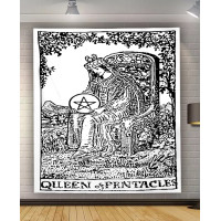 Гобелен настінний "Аркан Queen of Pentacles" Поліестер