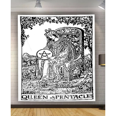 Гобелен настінний "Аркан Queen of Pentacles" Поліестер