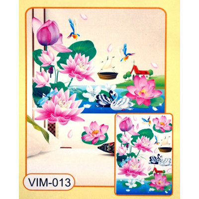 3D Декор-инсталляция ЛЕБЕДИ и ЛОТОСЫ VIM-013