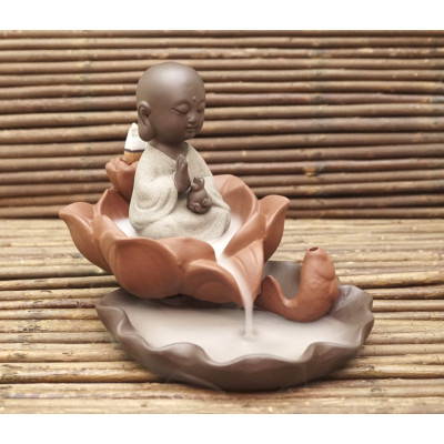 Водопад керамический "Жидкий дым". "Медитация на цветке лотоса" ZEN GARDEN