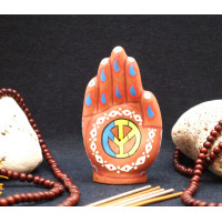 Подставка под аромапалочки терракот Ладошка Терракот Пацифик Индия