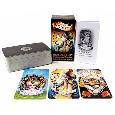 Карты Таро мини Безрамочное Восьми Монет - Eight Coins Tattoo Tarot Borderless Miniature Edition. U. S. Games Systems
