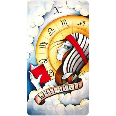 Карты Таро мини Безрамочное Восьми Монет - Eight Coins Tattoo Tarot Borderless Miniature Edition. U. S. Games Systems