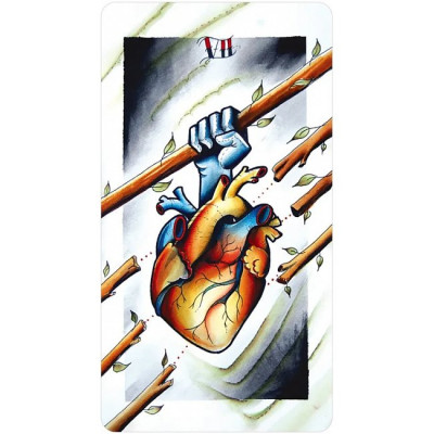 Карты Таро мини Безрамочное Восьми Монет - Eight Coins Tattoo Tarot Borderless Miniature Edition. U. S. Games Systems