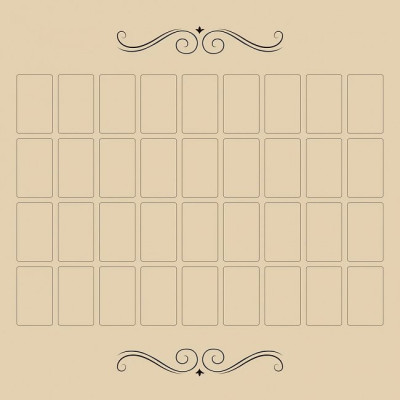 Скатерть для гадания Большой Расклад Ленорман - Tarot Cloth Grand Tableau Lenormand. Lo Scarabeo