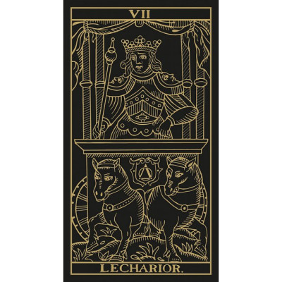 Карты Таро Марсельское в золотом и черном исполнении - Marseille Tarot Gold & Black edition. Lo Scarabeo