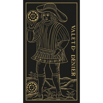 Карты Таро Марсельское в золотом и черном исполнении - Marseille Tarot Gold & Black edition. Lo Scarabeo