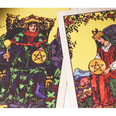 Карти Таро Уейта Waite's Tarot Cards Місяць Сонце на сорочці Zen Garden
