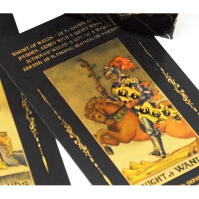 Карты Таро Уэйта Waite's Tarot Cards учебные золото на черном Zen Garden od-30460