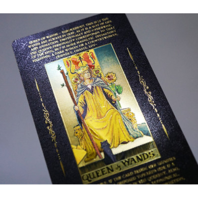 Карты Таро Уэйта Waite's Tarot Cards учебные золото на черном Zen Garden od-30460
