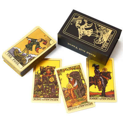 Карты Таро Уэйта Waite's Tarot Cards золотое тиснение Zen Garden od-30464