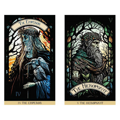 Карты Таро Витражей: Освещённое Путешествие Сквозь Карты - The Stained Glass Tarot: An Illuminated Journey through the Cards. Destiny Books