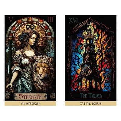 Карты Таро Витражей: Освещённое Путешествие Сквозь Карты - The Stained Glass Tarot: An Illuminated Journey through the Cards. Destiny Books