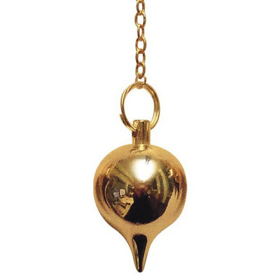 Маятник для біолокації металевий Крапля  Deluxe Golden Sphere Pendulum. Lo Scarabeo