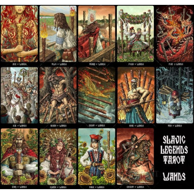 Таро Славянские Легенды (The Slavic Legends Tarot), 12 см, чёрные срезы