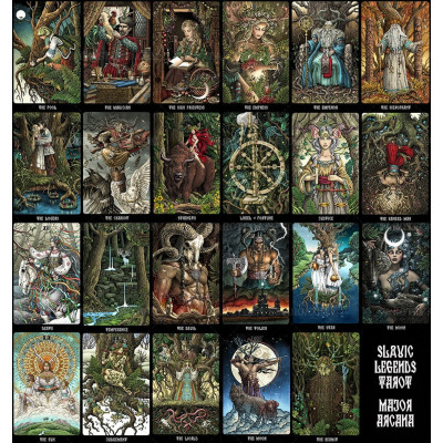Таро Славянские Легенды (The Slavic Legends Tarot), 12 см, чёрные срезы