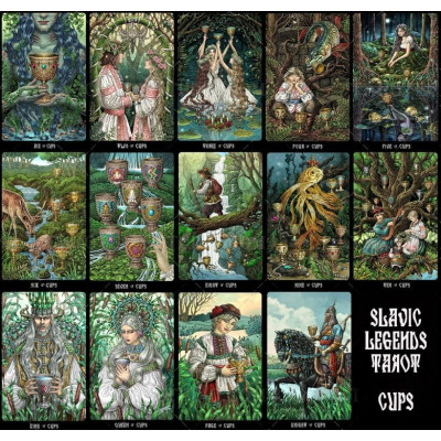 Таро Славянские Легенды (The Slavic Legends Tarot), 12 см, чёрные срезы