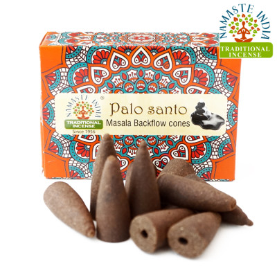 Ароматичні конуси Пало Санто Namaste India Back Flow cones Palo Santo
