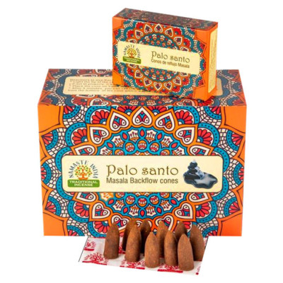 Ароматичні конуси Пало Санто Namaste India Back Flow cones Palo Santo